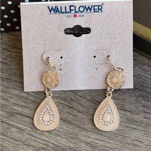 Wallflower Rose Gold Dangle Earrings